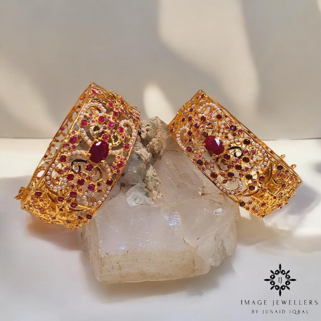 Twin Ruby Gold-Plated Kara